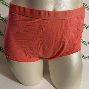 Catherines Boyshort Panties Underwear Cotton Blend Coral Pink Plus 12 or 3X